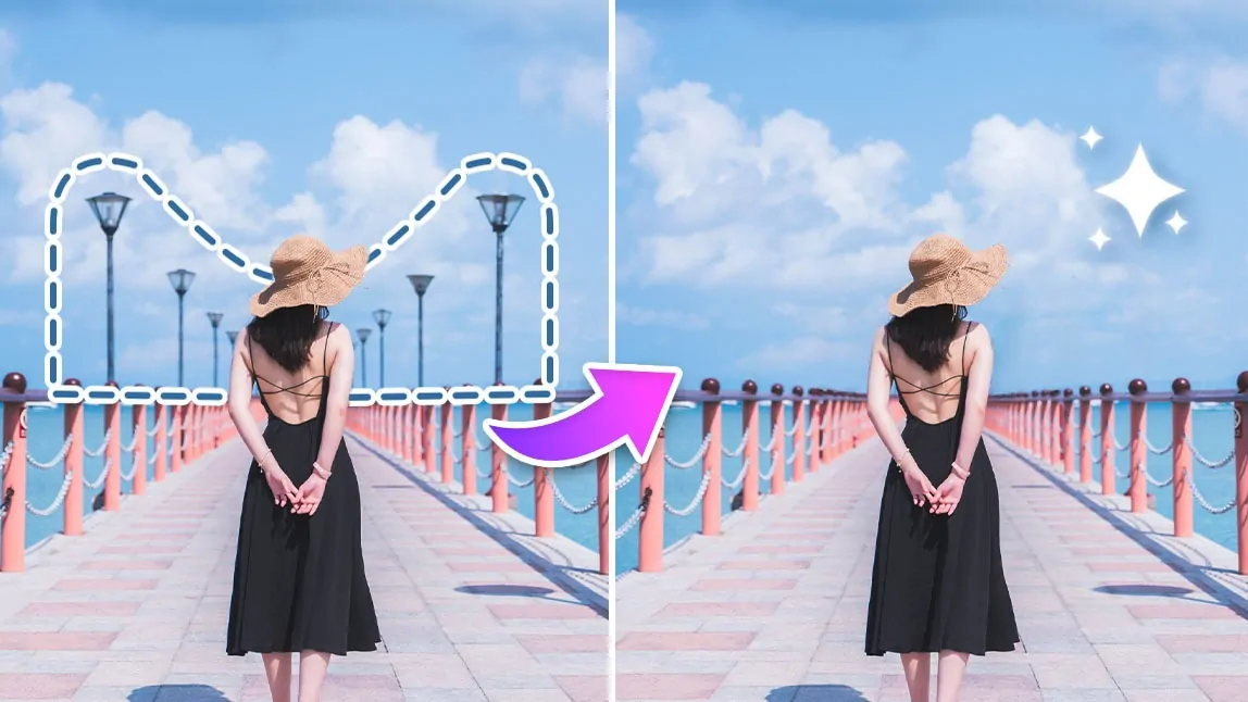 smart object remover feature of photoleap mod apk